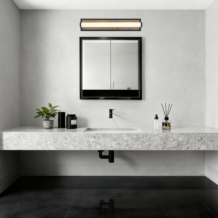 Golden - 1672-BA24 BLK-MR - LED Vanity - Stratum - Matte Black