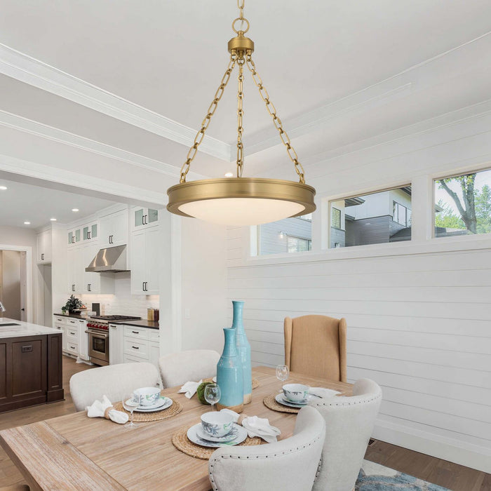 Golden - 1700-17 BCB-EG - LED Pendant - Cameron - Brushed Champagne Brass