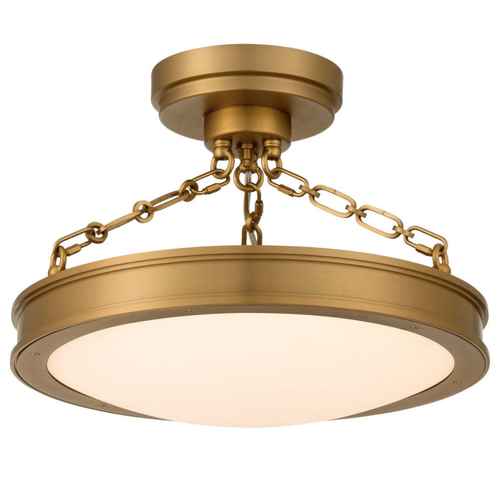 Golden - 1700-17SF BCB-EG - LED Semi-Flush Mount - Cameron - Brushed Champagne Brass