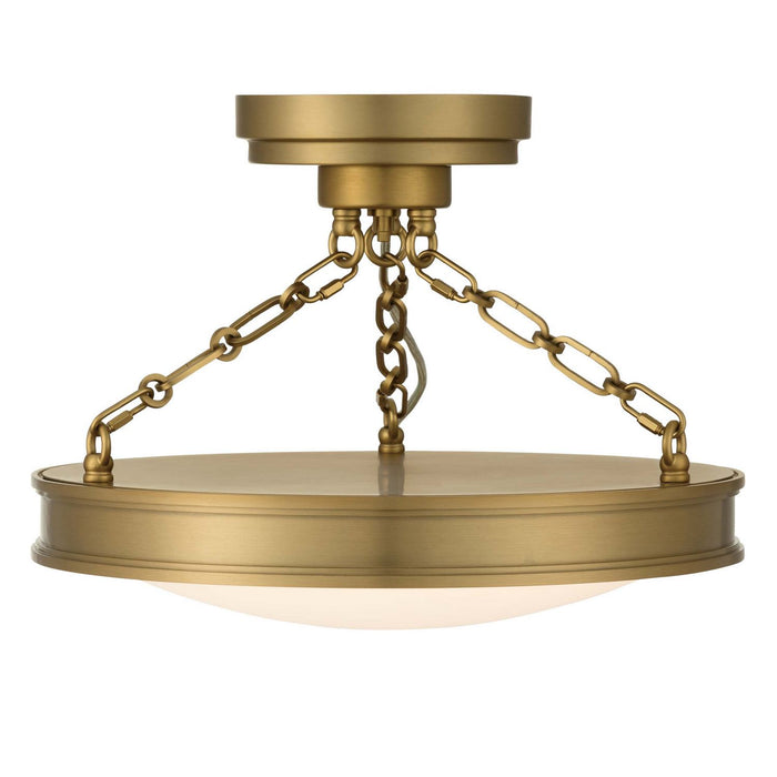 Golden - 1700-17SF BCB-EG - LED Semi-Flush Mount - Cameron - Brushed Champagne Brass