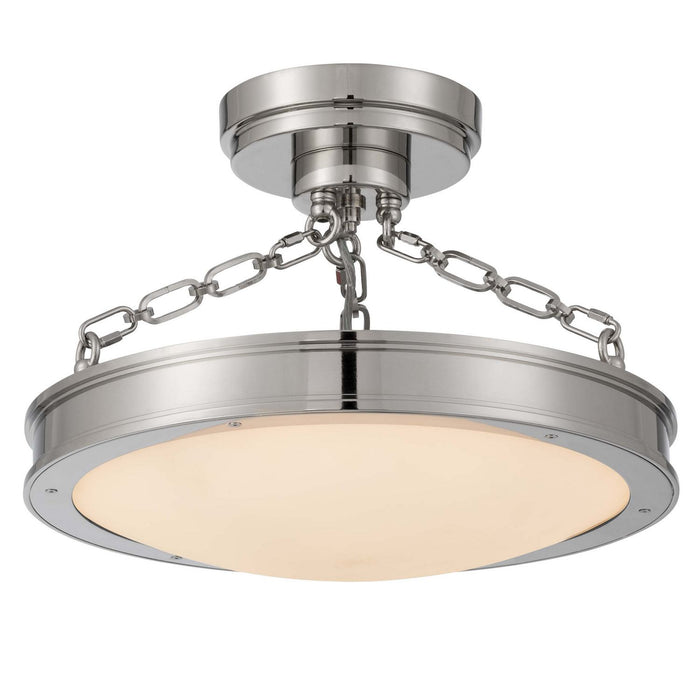 Golden - 1700-17SF PN-EG - LED Semi-Flush Mount - Cameron - Polished Nickel