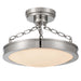 Golden - 1700-17SF PN-EG - LED Semi-Flush Mount - Cameron - Polished Nickel