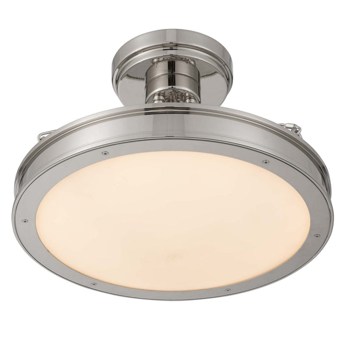 Golden - 1700-17SF PN-EG - LED Semi-Flush Mount - Cameron - Polished Nickel