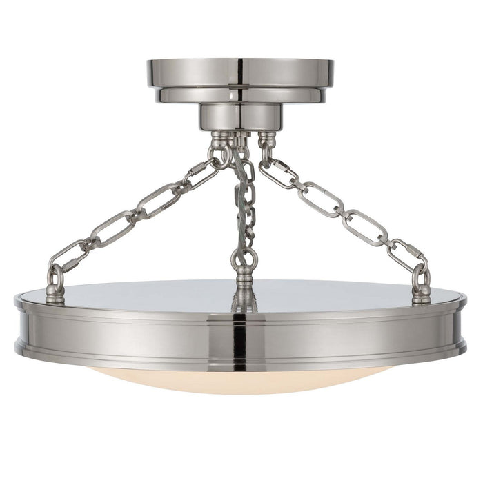 Golden - 1700-17SF PN-EG - LED Semi-Flush Mount - Cameron - Polished Nickel