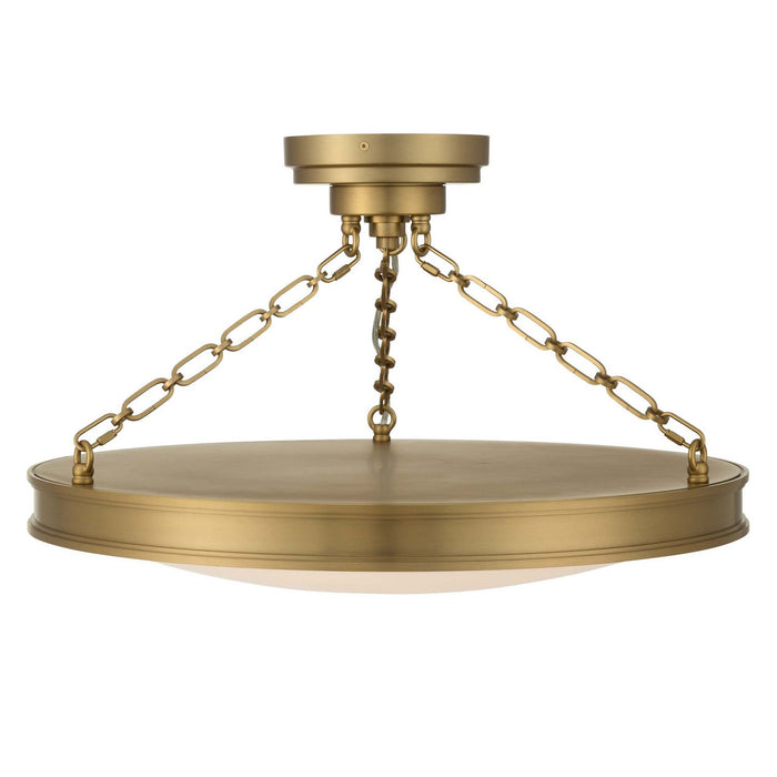 Golden - 1700-24SF BCB-EG - LED Semi-Flush Mount - Cameron - Brushed Champagne Brass