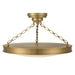 Golden - 1700-24SF BCB-EG - LED Semi-Flush Mount - Cameron - Brushed Champagne Brass