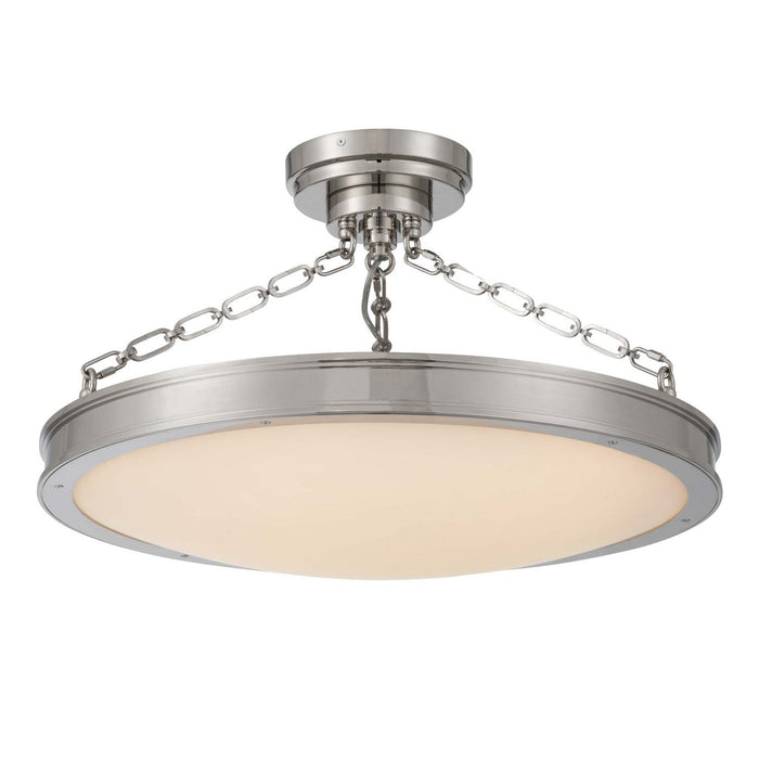 Golden - 1700-24SF PN-EG - LED Semi-Flush Mount - Cameron - Polished Nickel