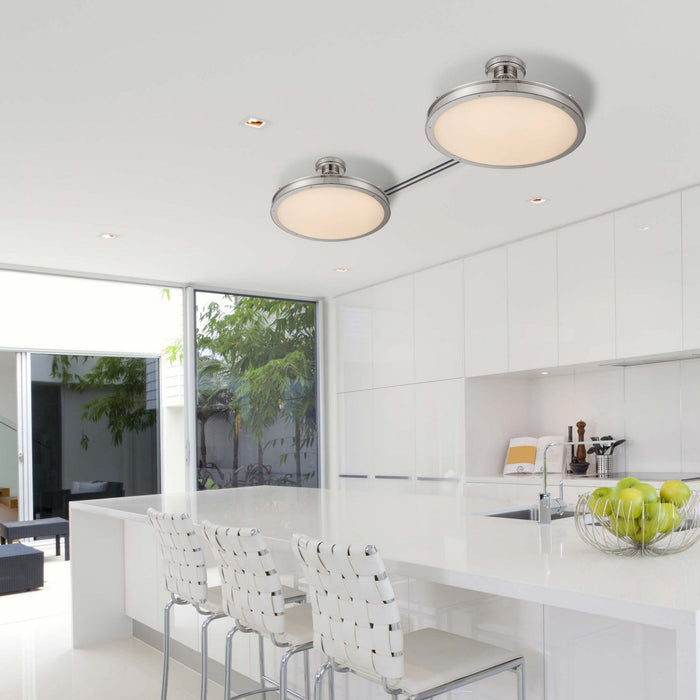 Golden - 1700-24SF PN-EG - LED Semi-Flush Mount - Cameron - Polished Nickel