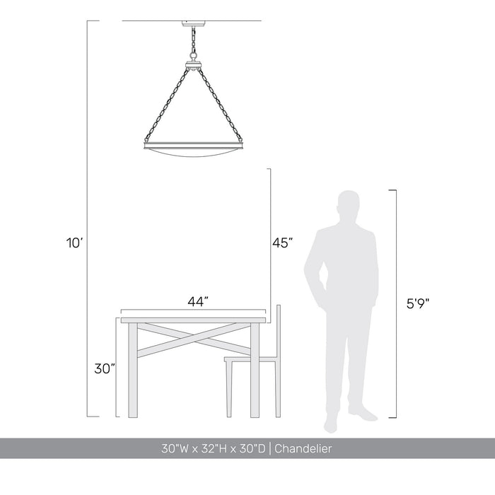 Golden - 1700-30 BCB-EG - LED Pendant - Cameron - Brushed Champagne Brass