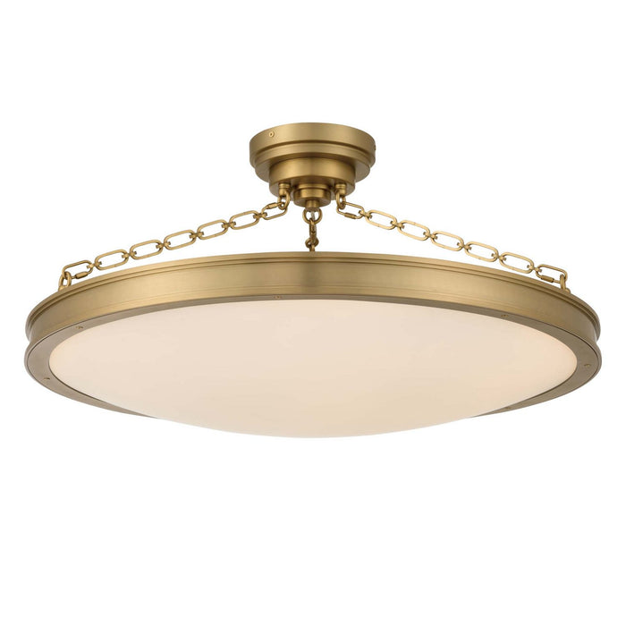 Golden - 1700-30SF BCB-EG - LED Semi-Flush Mount - Cameron - Brushed Champagne Brass