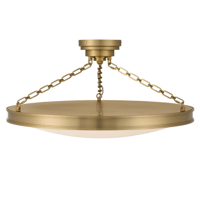 Golden - 1700-30SF BCB-EG - LED Semi-Flush Mount - Cameron - Brushed Champagne Brass
