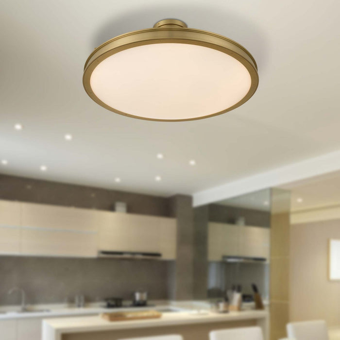 Golden - 1700-30SF BCB-EG - LED Semi-Flush Mount - Cameron - Brushed Champagne Brass