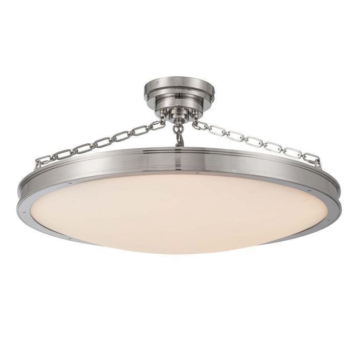 Golden - 1700-30SF PN-EG - LED Semi-Flush Mount - Cameron - Polished Nickel