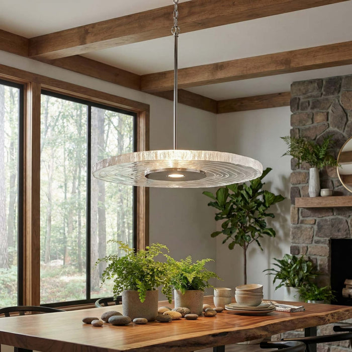 Golden - 1921-24 PN-RE - LED Pendant - Luminwood - Polished Nickel