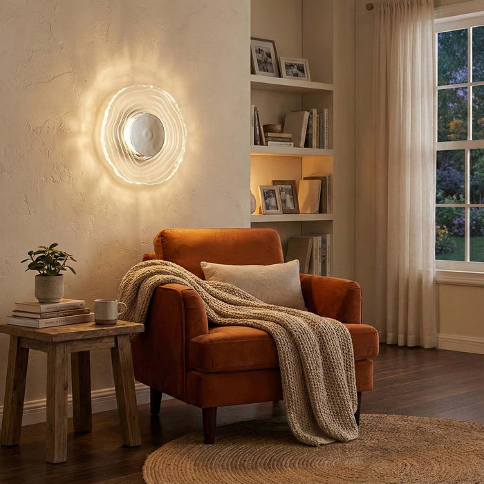 Golden - 1921-WSC12 PN-RE - LED Wall Sconce - Luminwood - Polished Nickel