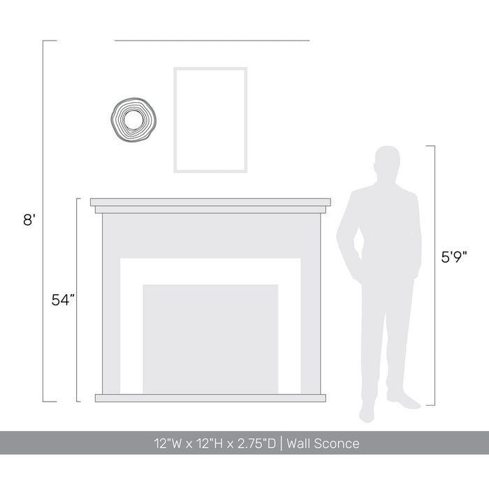 Golden - 1921-WSC12 PN-RE - LED Wall Sconce - Luminwood - Polished Nickel