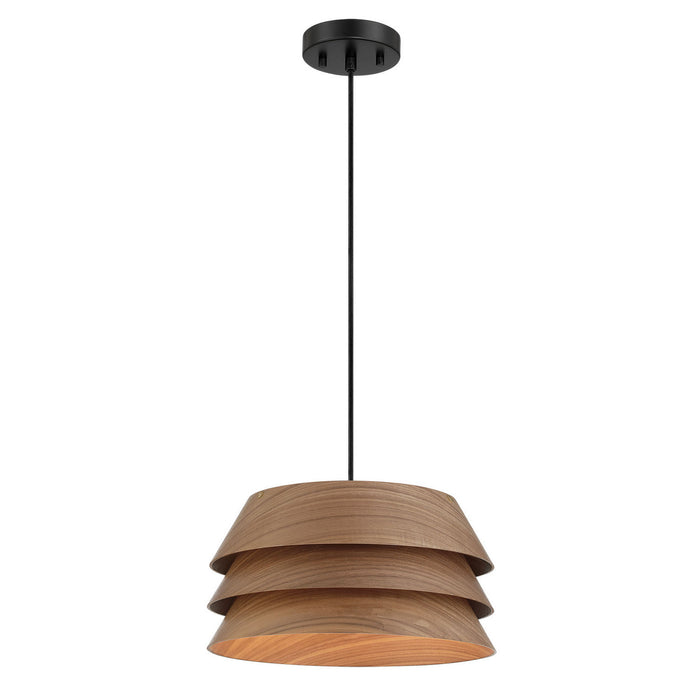 Golden - 3990-13 DWA - One Light Pendant - Aalto - Dark Walnut