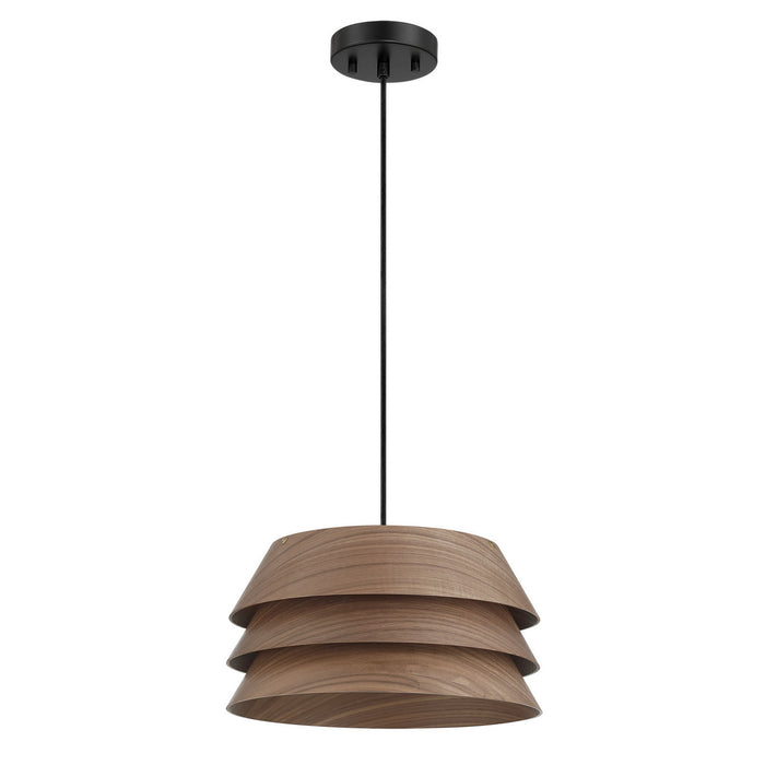 Golden - 3990-13 DWA - One Light Pendant - Aalto - Dark Walnut