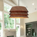 Golden - 3990-13 DWA - One Light Pendant - Aalto - Dark Walnut