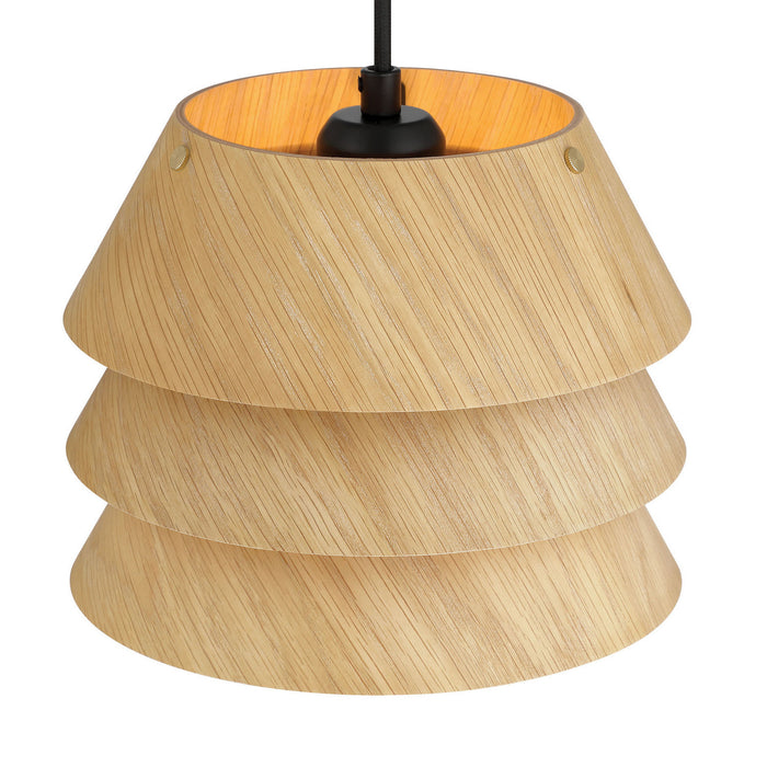 Golden - 3990-9 LWA - One Light Pendant - Aalto - Light Walnut