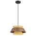 Golden - 3990-913 DWA-LWA - One Light Pendant - Aalto - Dark Walnut-Light Walnut