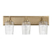 Golden - 5189-BA3 BCB-FLT - Three Light Vanity - Brilia - Brushed Champagne Brass