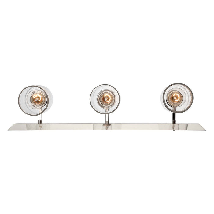 Golden - 5189-BA3 PN-HWG - Three Light Vanity - Brilia - Polished Nickel