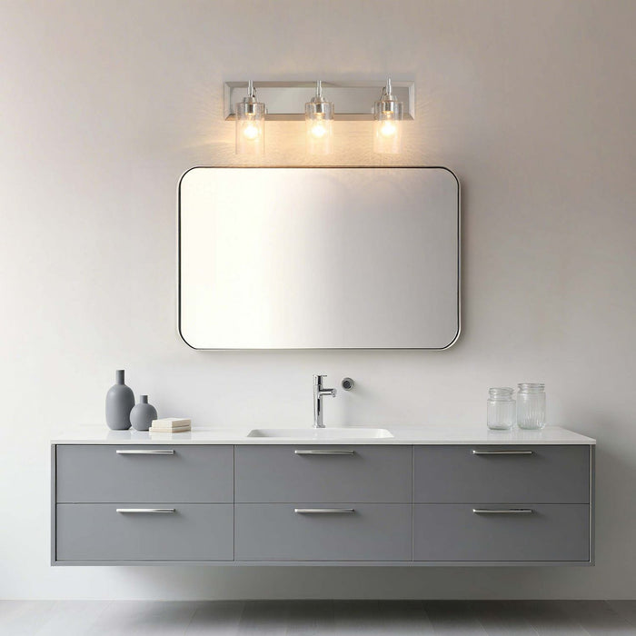 Golden - 5189-BA3 PN-HWG - Three Light Vanity - Brilia - Polished Nickel