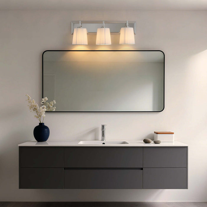 Golden - 5189-BA3 PN-PLT - Three Light Vanity - Brilia - Polished Nickel