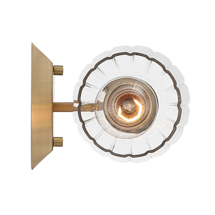 Golden - 5189-WSC BCB-FLT - One Light Wall Sconce Vanity - Brilia - Brushed Champagne Brass