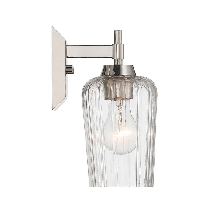 Golden - 5189-WSC PN-FLT - One Light Wall Sconce Vanity - Brilia - Polished Nickel