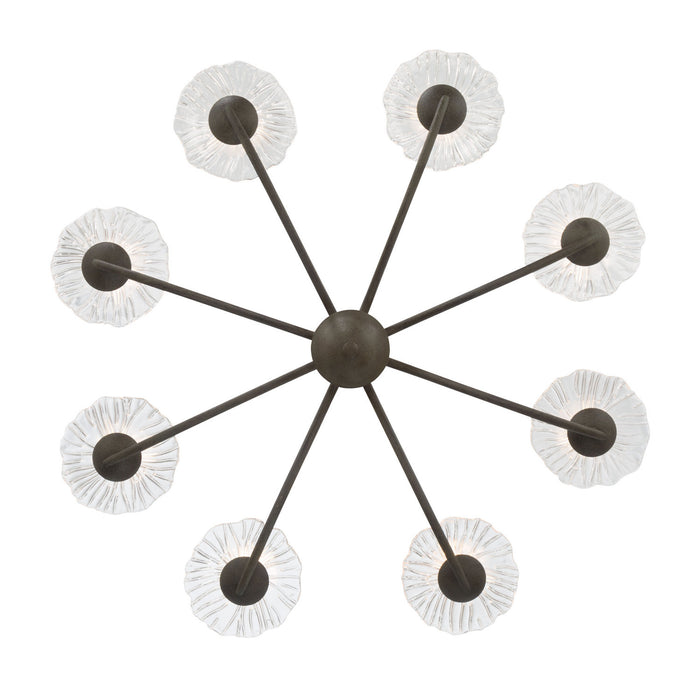 Golden - 5865-8 BT-CLR - LED Chandelier - Coral Bloom - Black Slate