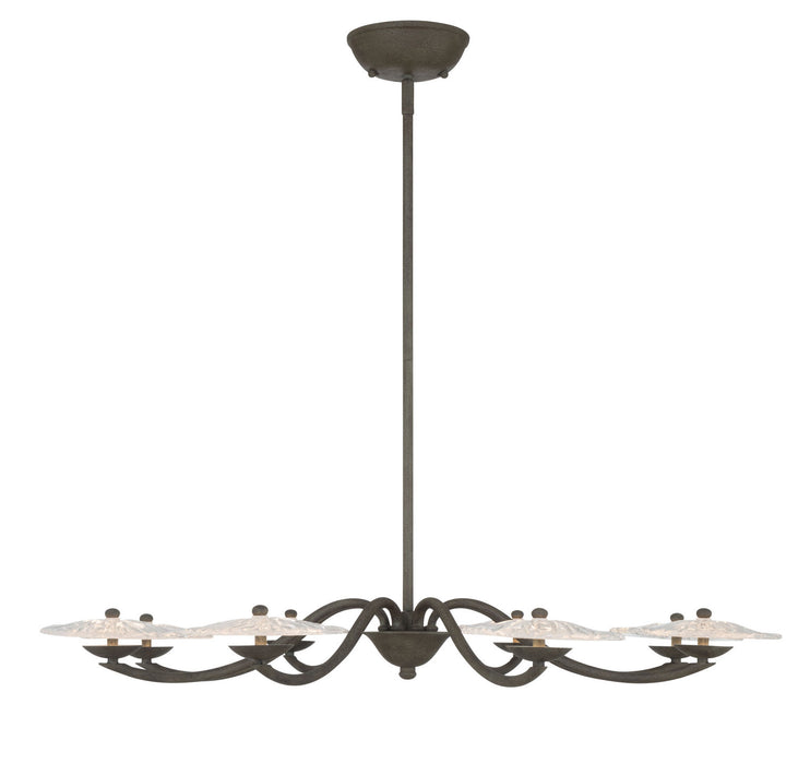 Golden - 5865-8 BT-CLR - LED Chandelier - Coral Bloom - Black Slate