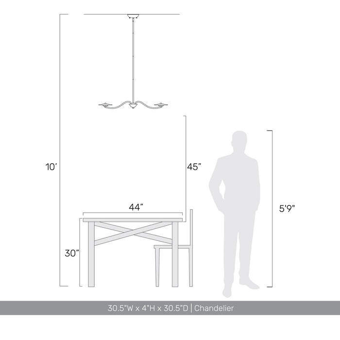 Golden - 5865-8 BT-CLR - LED Chandelier - Coral Bloom - Black Slate