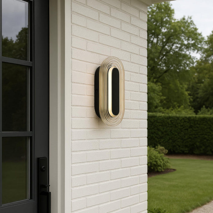 Golden - 5910-OWL13 BLK - LED Outdoor Wall Mount - Plexus - Matte Black