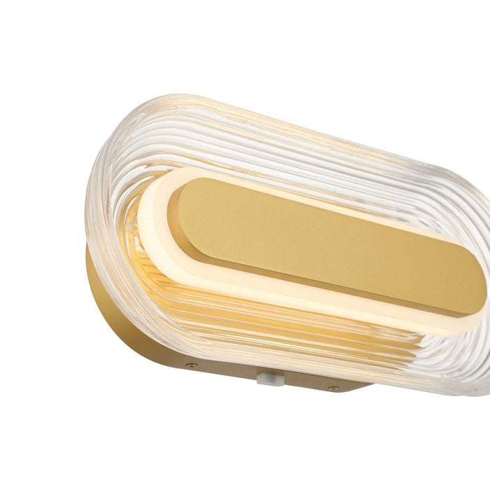 Golden - 5910-OWL13 SBG - LED Outdoor Wall Mount - Plexus - Satin Brushed Gold