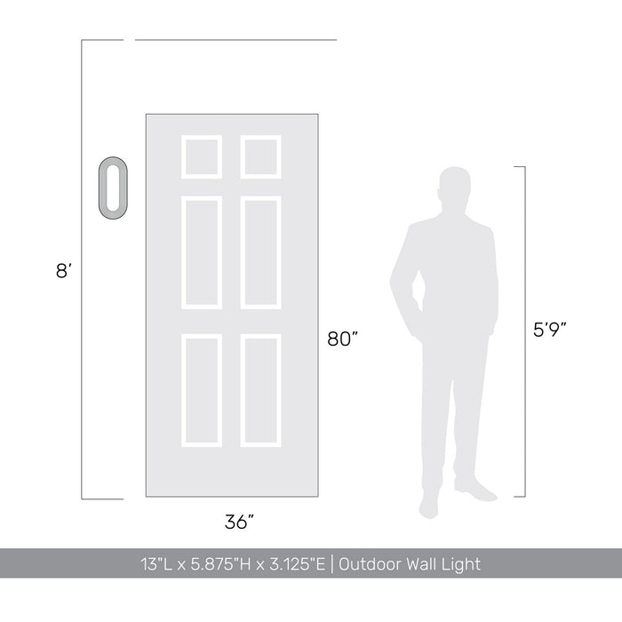 Golden - 5910-OWL13 SBG - LED Outdoor Wall Mount - Plexus - Satin Brushed Gold