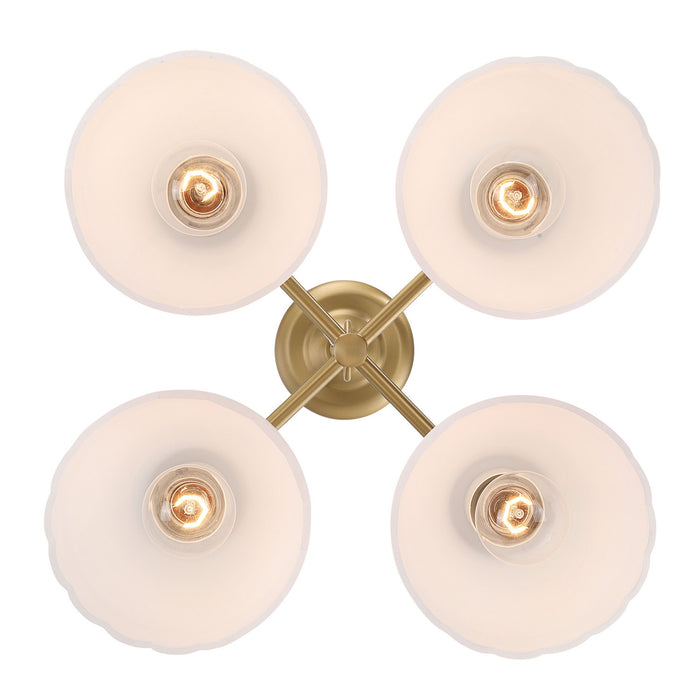 Golden - 6954-4P BCB-OP - Four Light Pendant - Dorinda - Brushed Champagne Brass