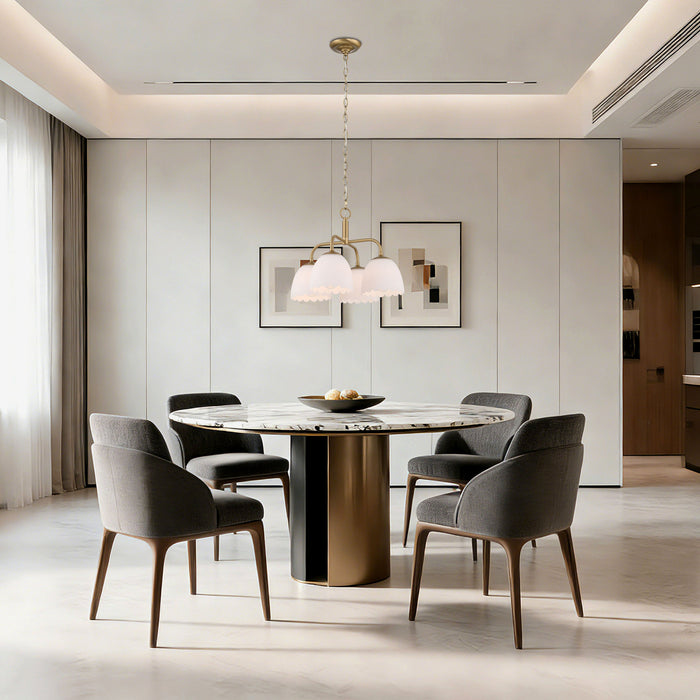 Golden - 6954-4P BCB-OP - Four Light Pendant - Dorinda - Brushed Champagne Brass