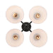 Golden - 6954-4P BLK-OP - Four Light Pendant - Dorinda - Matte Black
