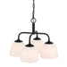 Golden - 6954-4P BLK-OP - Four Light Pendant - Dorinda - Matte Black