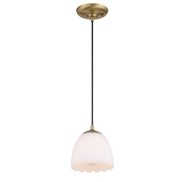 Golden - 6954-M1L BCB-OP - One Light Pendant - Dorinda - Brushed Champagne Brass