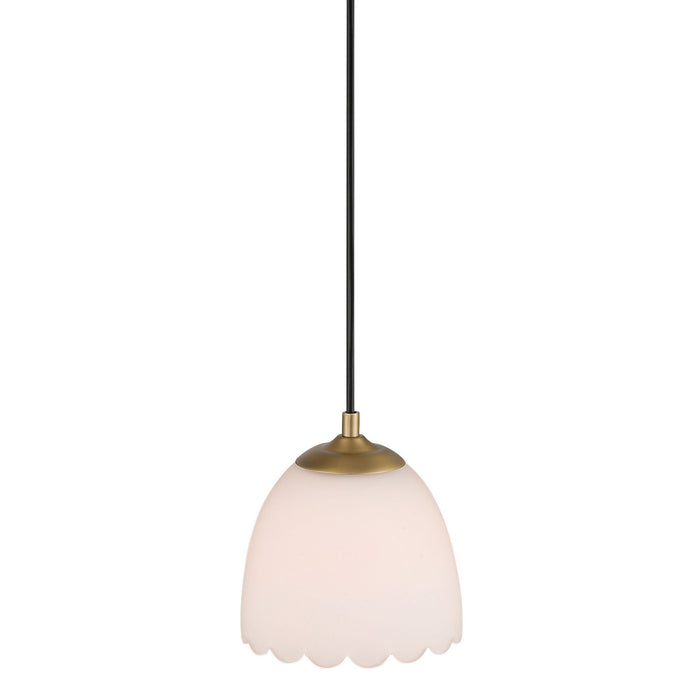 Golden - 6954-M1L BCB-OP - One Light Pendant - Dorinda - Brushed Champagne Brass