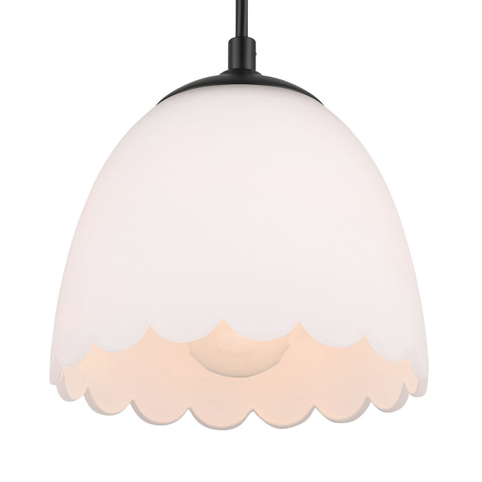 Golden - 6954-M1L BLK-OP - One Light Pendant - Dorinda - Matte Black