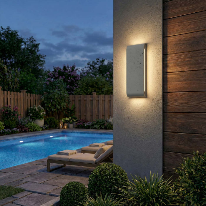 Golden - 7280-OWL16 GT - LED Outdoor Wall Mount - Stela - Gray Travertine