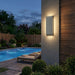 Golden - 7280-OWL16 GT - LED Outdoor Wall Mount - Stela - Gray Travertine
