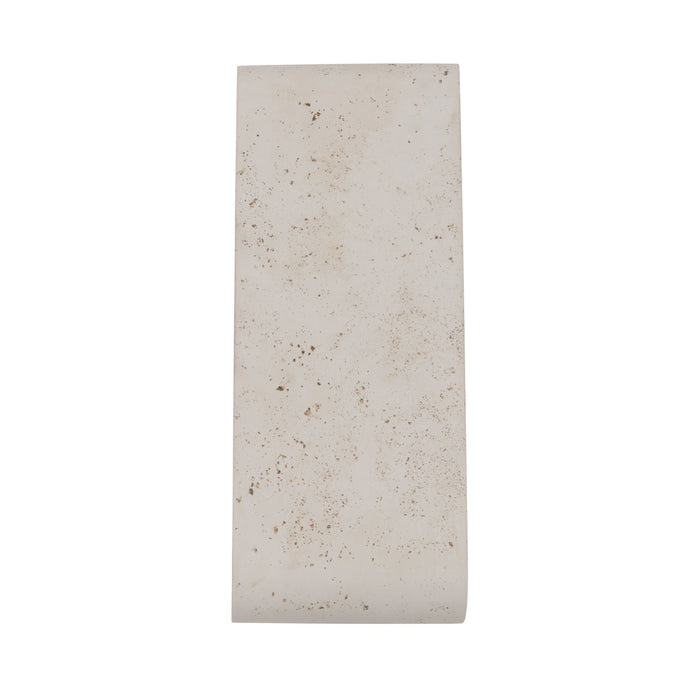 Golden - 7280-OWL16 WT - LED Outdoor Wall Mount - Stela - White Travertine