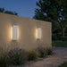 Golden - 7280-OWL16 WT - LED Outdoor Wall Mount - Stela - White Travertine