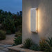 Golden - 7280-OWL24 WT - LED Outdoor Wall Mount - Stela - White Travertine