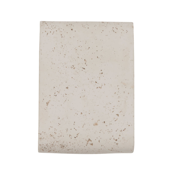 Golden - 7280-OWL9 WT - LED Outdoor Wall Mount - Stela - White Travertine